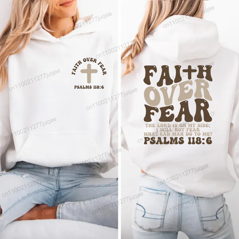 Women Fashion Over The Years - Fear Over Fear 프린트 스웨트 여성