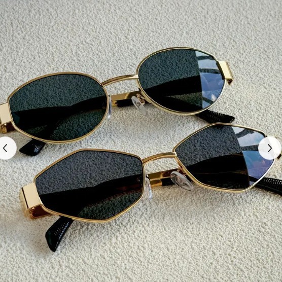 Women'S Fashion Eyeglass Frames - 여성용 트렌디한 라운드 프레임 메탈 선글라스,
