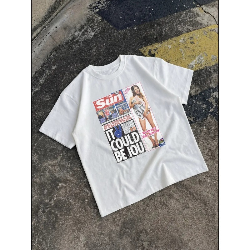 Women'S Fashion Magazines - 여성 빈티지 신문 티셔츠 매거진 슬로건