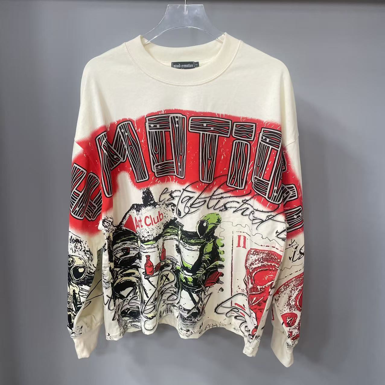 Women'S Fashion Hoodies - 고품질 디자이너 MIXED-EMOTION 긴팔 티셔츠 100%