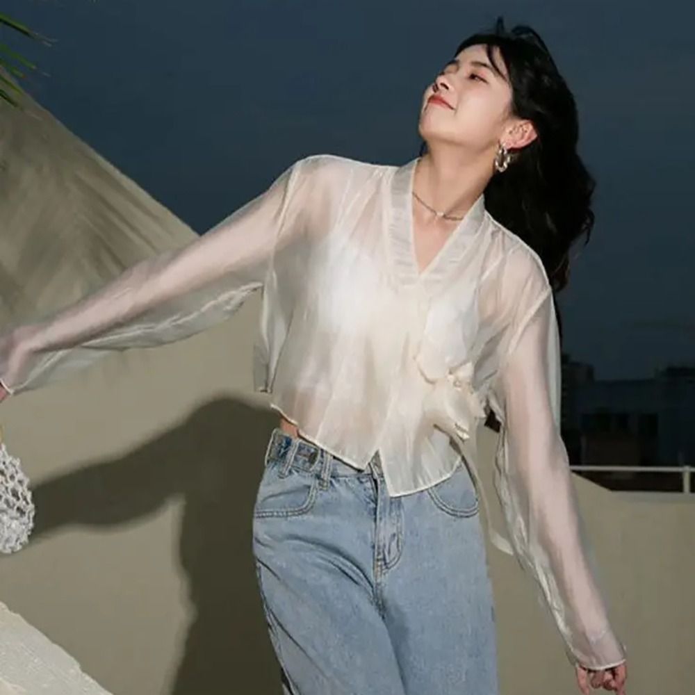Women'S Fashion Knitwear - Hanfu 스타일 모달 아이스 실크 숄