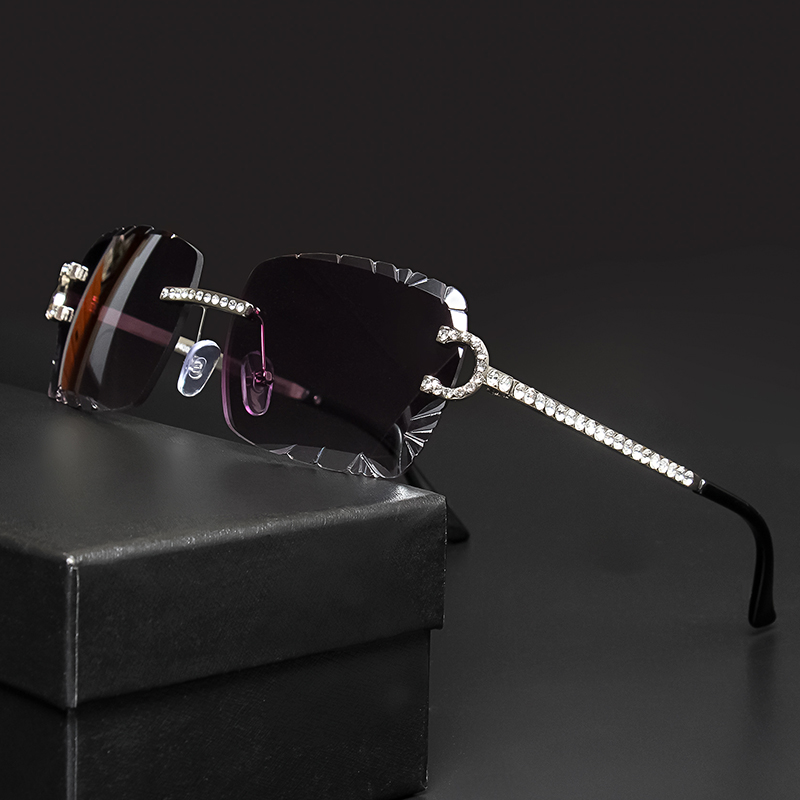 Women'S Fashion Eyeglass Frames - 패션 무테 사각형 선글라스 빈티지 다이아몬드