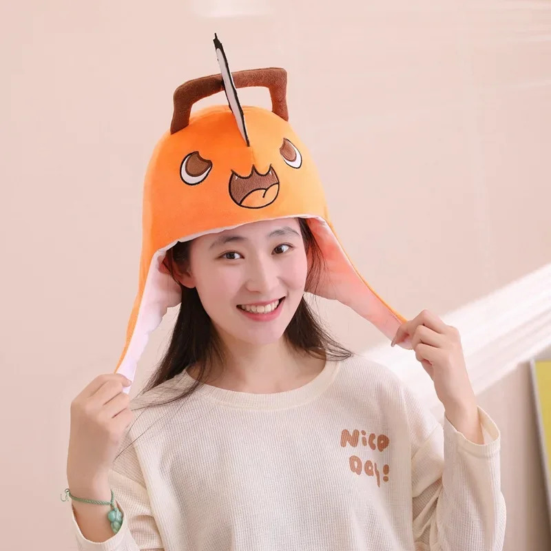 Women'S Fashion Hoodies - 애니메이션 체인소맨 포치타 코스프레 플러시 헤드기어