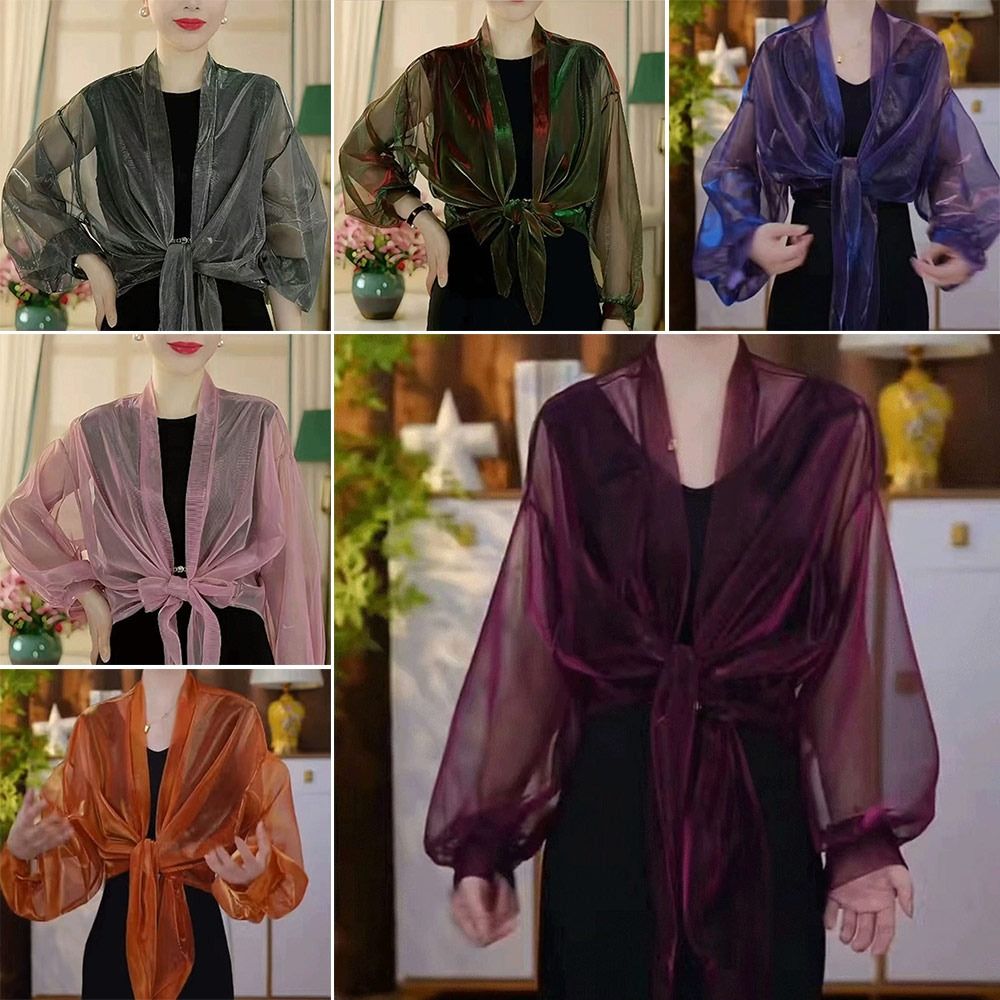 Women'S Fashion Knitwear - 봄 여름을위한 패션 얇은 Tulle 목도리