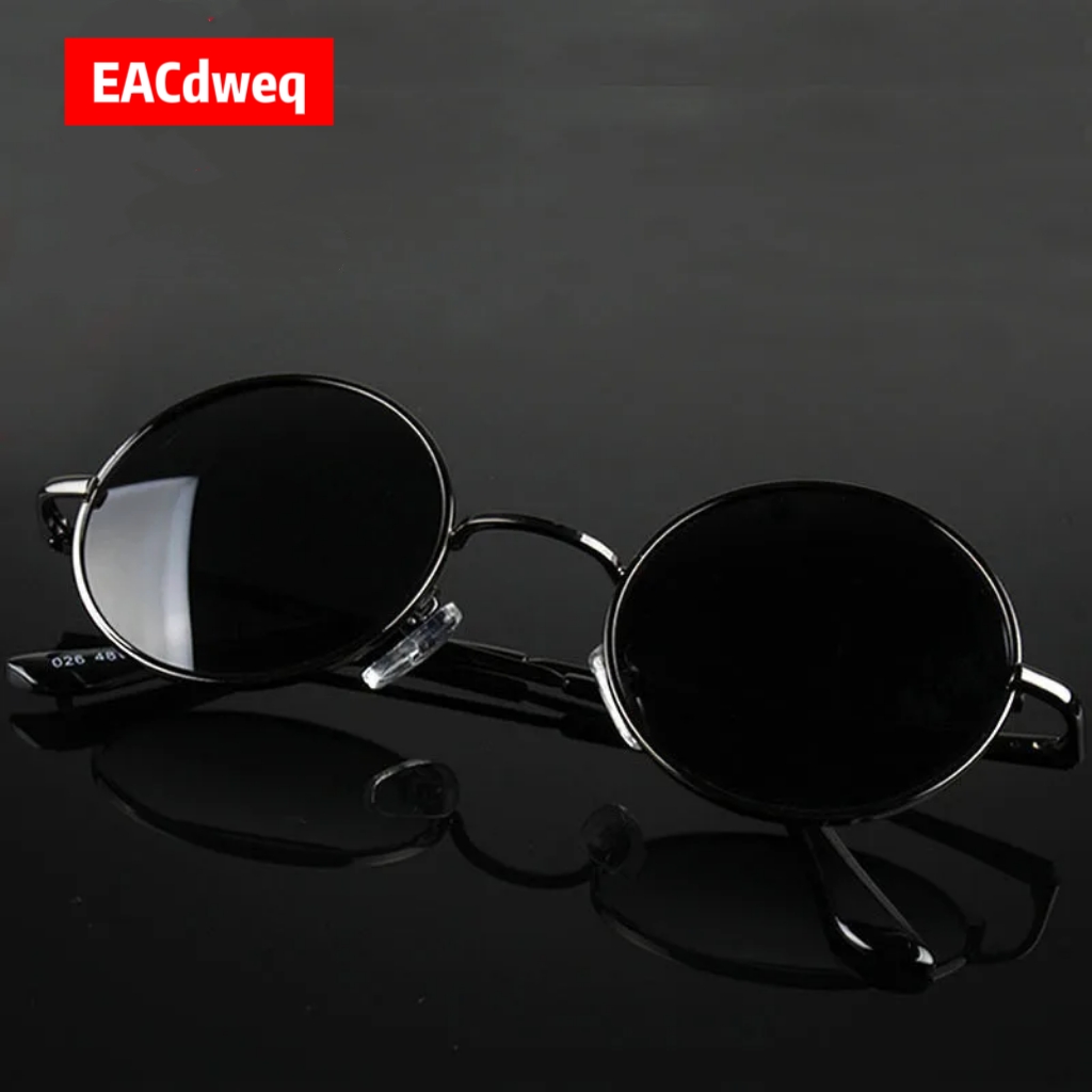 Women'S Fashion Eyeglass Frames - 레트로 빈티지 라운드 선글라스 남성 브랜드