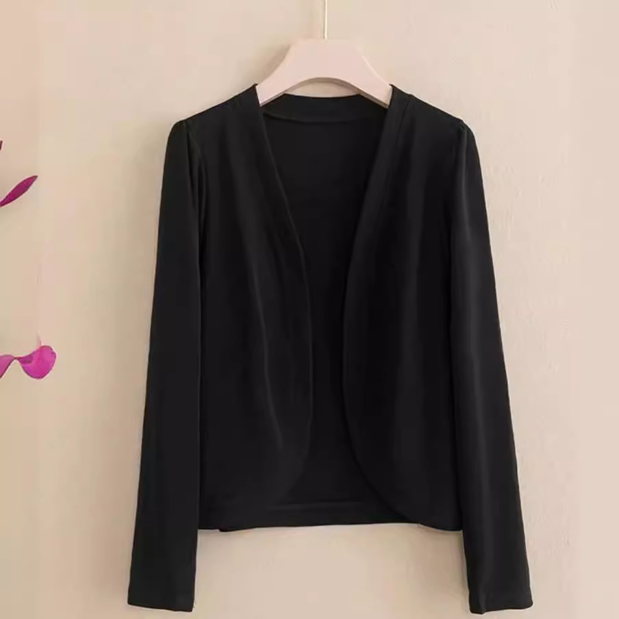 여름 여성 긴팔 아이스 실크 숄 UV 차단 스톨 단색  - Women'S Fashion Knitwear 리뷰 및 가격