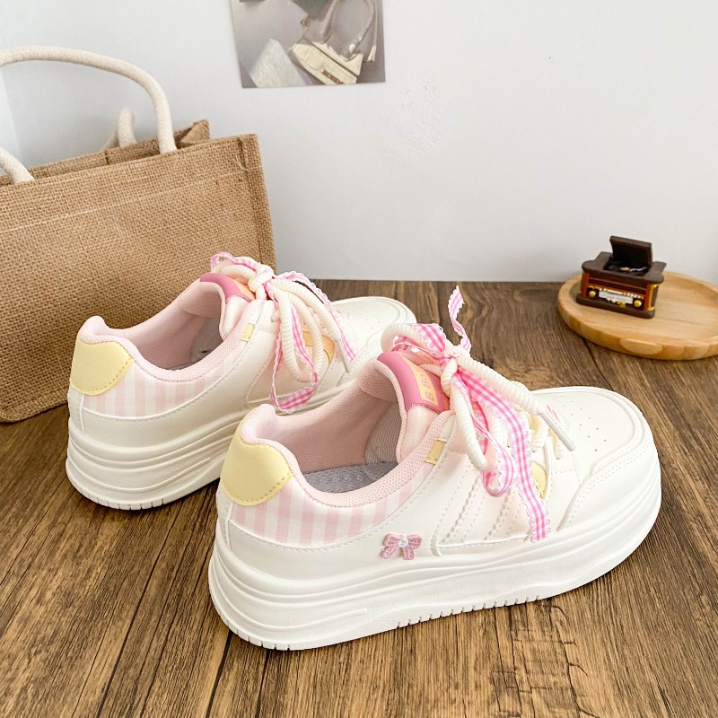도파민 디자인의 보드 슈즈, 소형, 두꺼운 밑창, 패셔 - Sneakers Fashion Women 리뷰 및 가격