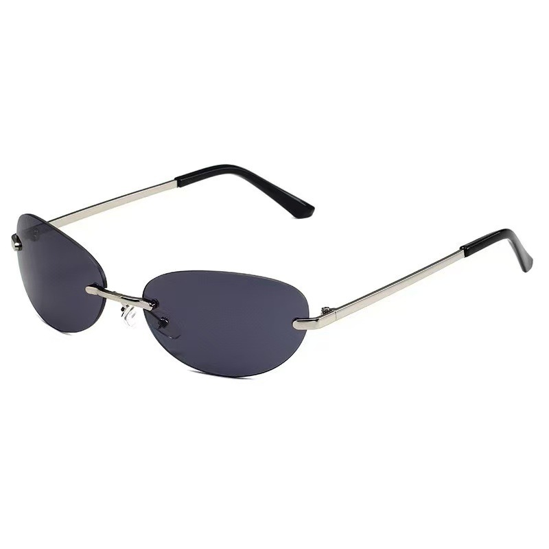 무테 타원형 선글라스 여성 작은 타원형 그라데이션 금속 - Women'S Fashion Eyeglass Frames 리뷰 및 가격