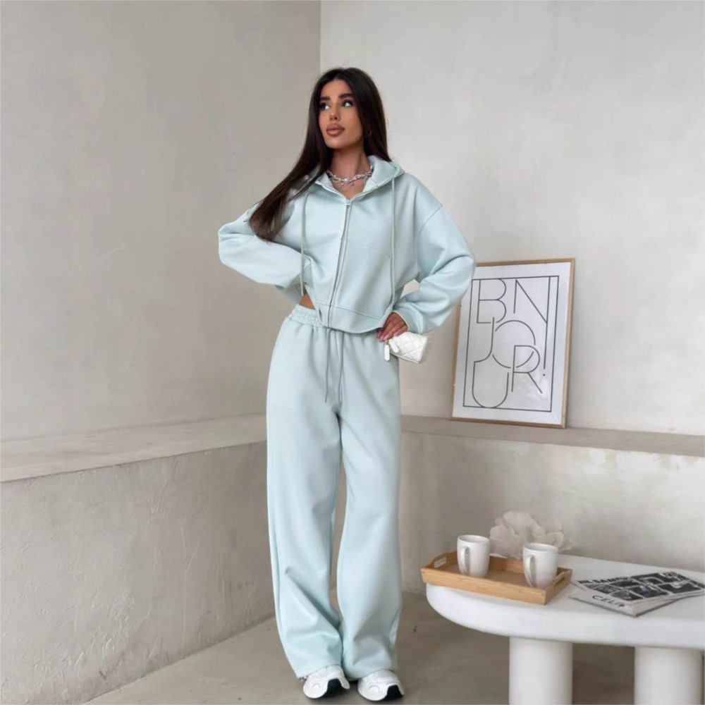 여성용 스포츠 슈트 후드 티셔츠 타이업 바지 투피스 세 - Wide Leg Palazzo Pants 리뷰 및 가격