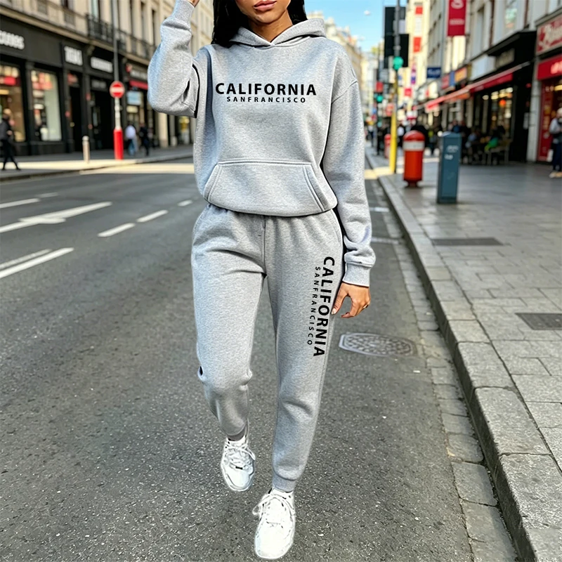도시적인 캐주얼 패션 후드 조거 수트 가을 겨울 의상  - Women'S Fashion Hoodies 리뷰 및 가격