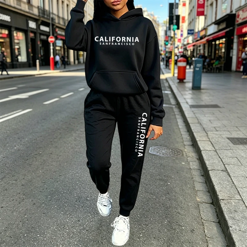 도시적인 캐주얼 패션 후드 조거 수트 가을 겨울 의상  - Women'S Fashion Hoodies 리뷰 및 가격