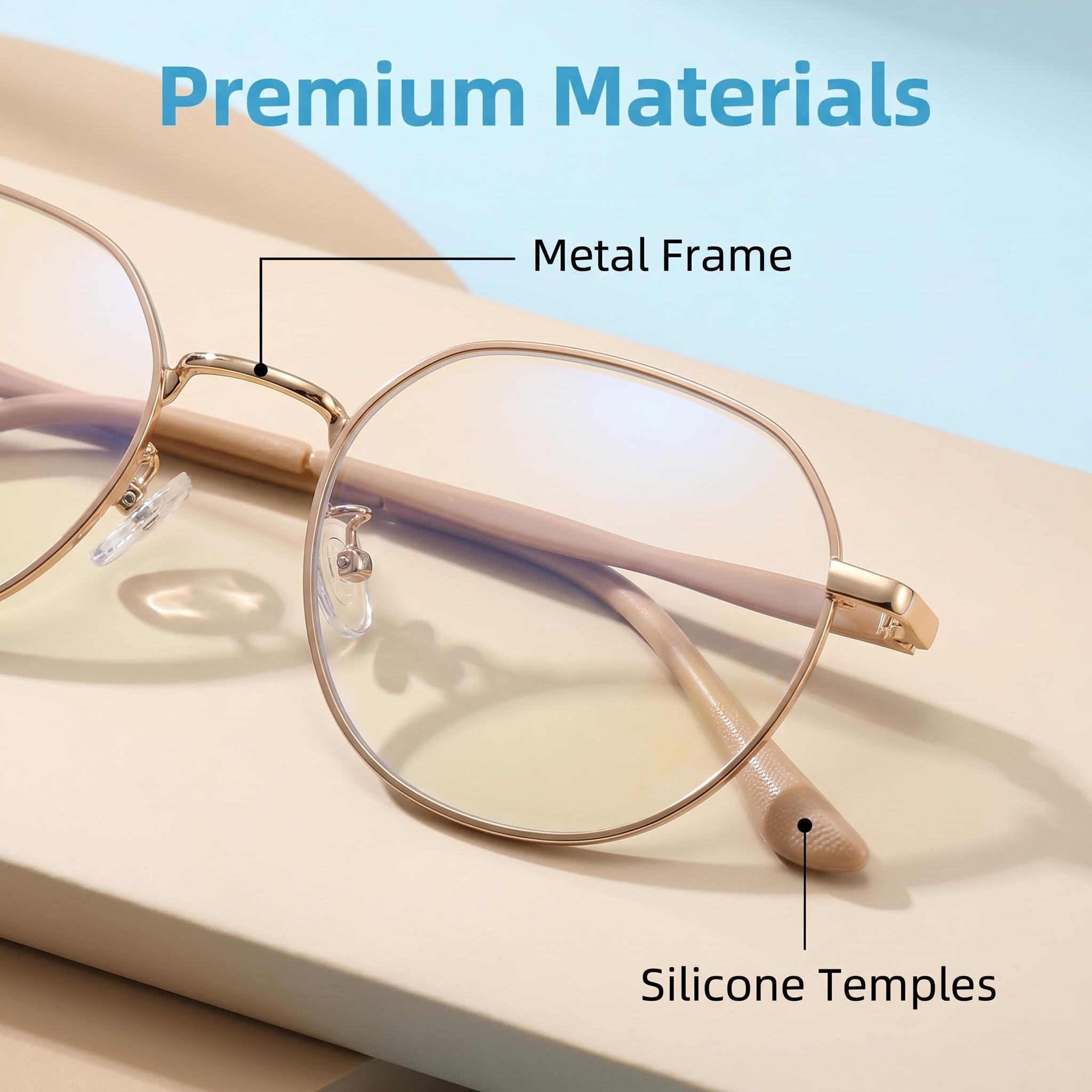 여성용 메탈 육각형 광학 안경테 슬림핏 경량 무압력 안 - Women'S Fashion Eyeglass Frames 리뷰 및 가격