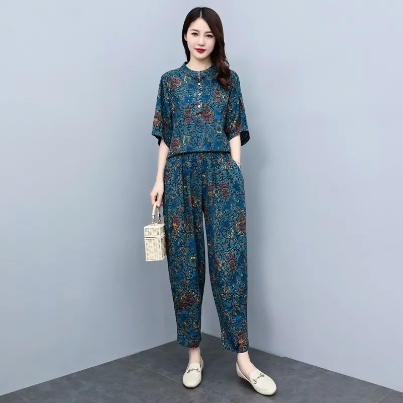 중년 여성 여름 슈트 2026 신상 패션 나이를 감춰주 - Wide Leg Palazzo Pants 리뷰 및 가격