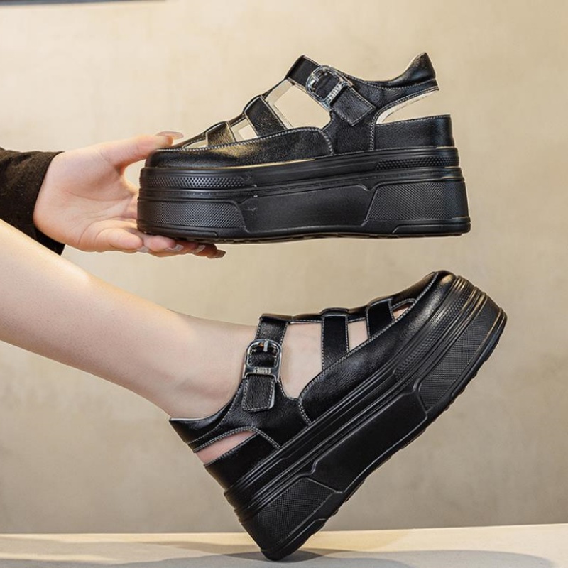 8.5cm 속이 빈 풀 소가죽 여성 여름 신발 플랫폼  - Sneakers Fashion Women 리뷰 및 가격