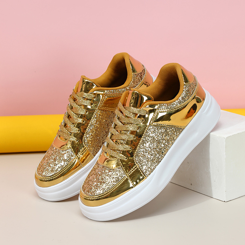 패션 스팽글 슈즈 여성 캐주얼 워킹화 트렌디한 두꺼운  - Sneakers Fashion Women 리뷰 및 가격