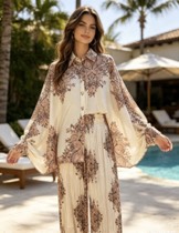 2026년 신상 여성 파자마 세트 유럽풍 미국 레트로  - Wide Leg Palazzo Pants 리뷰 및 가격