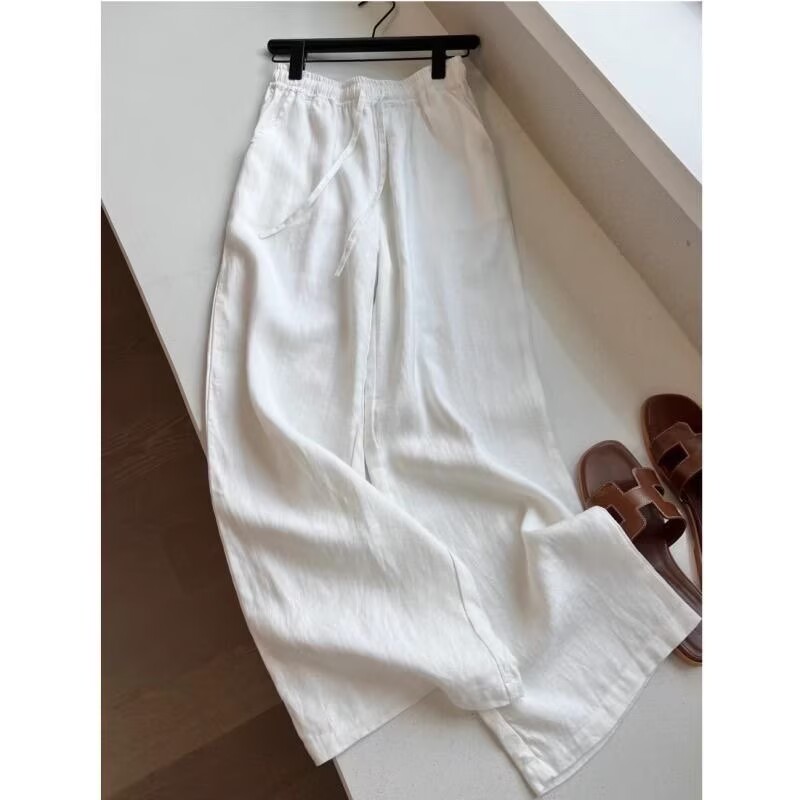 한국 화이트 코튼 린넨 와이드 레그 팬츠 셔츠 세트 여 - Wide Leg Palazzo Pants 리뷰 및 가격