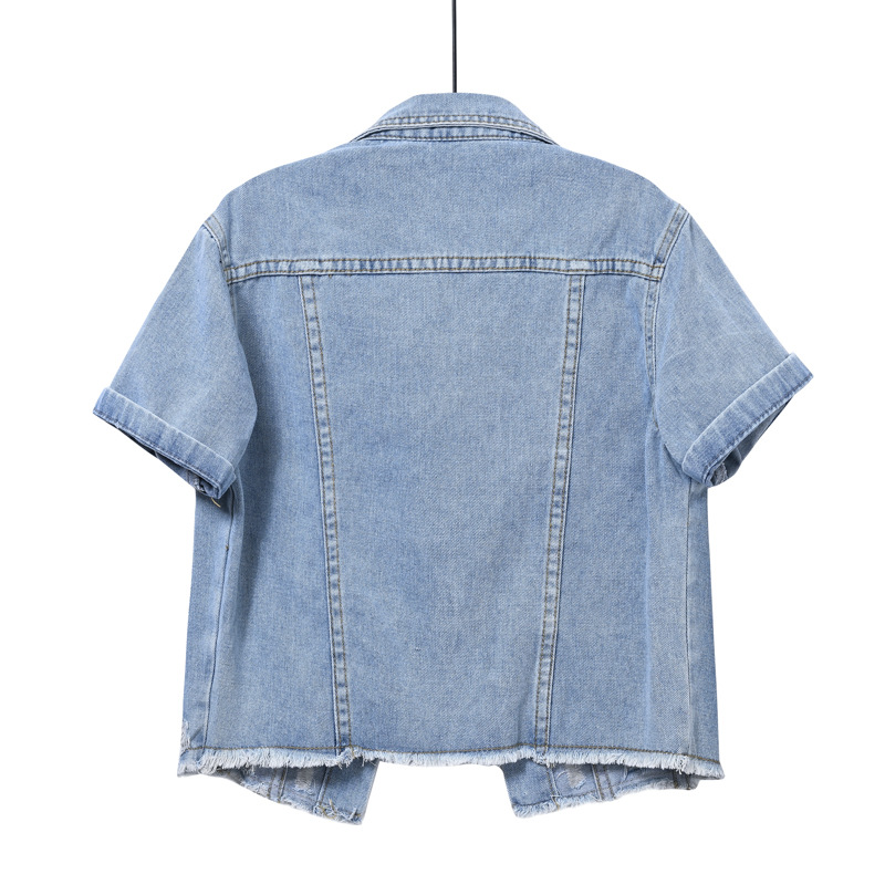 여성용 밝은 색상의 짧은 데님 반팔 재킷 여름 셔츠 아 - Women'S Fashion Jackets Amazon 리뷰 및 가격
