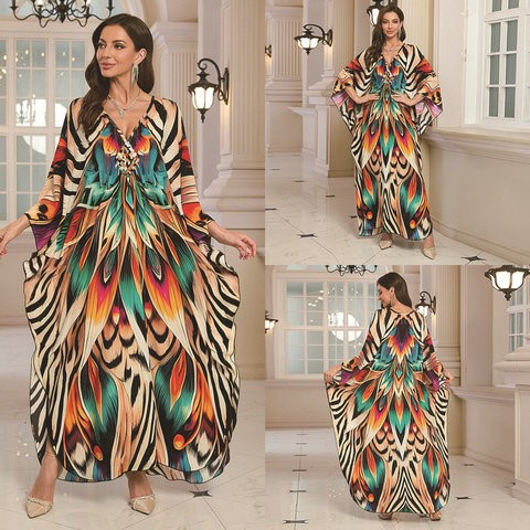 2025 신상 여성 코튼 비치 커버업 루즈핏 키모노 스 - Printed Wrap Skirt 리뷰 및 가격