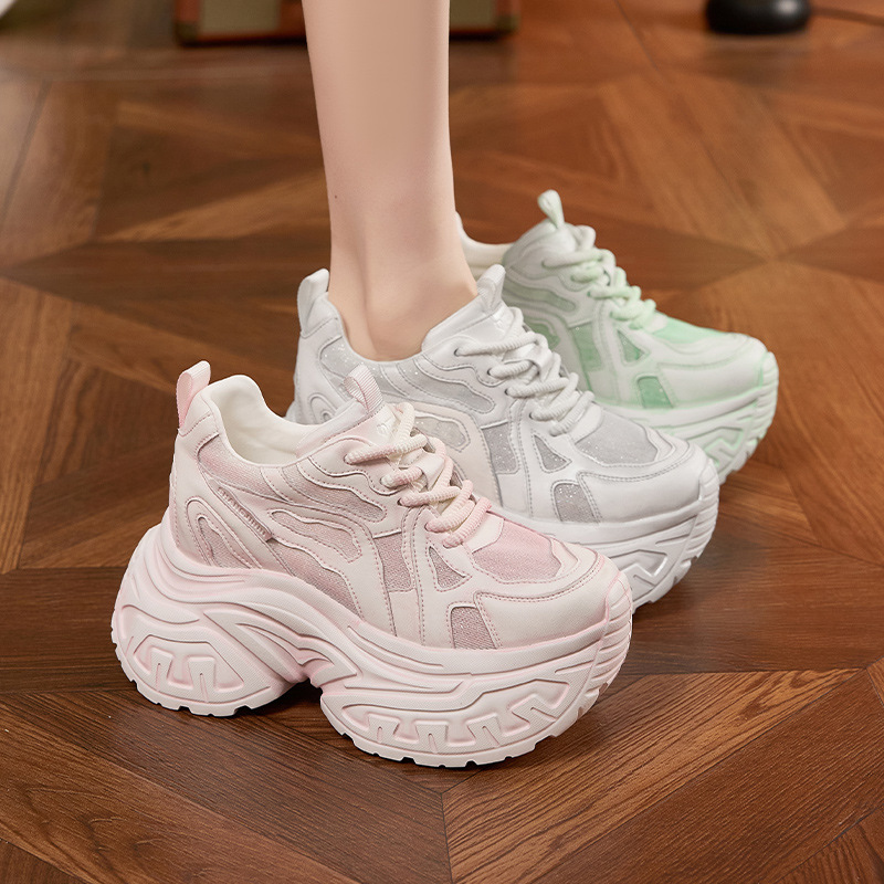 여성 패션 청키 플랫폼 스니커즈 통기성 메쉬 미끄럼 방 - Sneakers Fashion Women 리뷰 및 가격