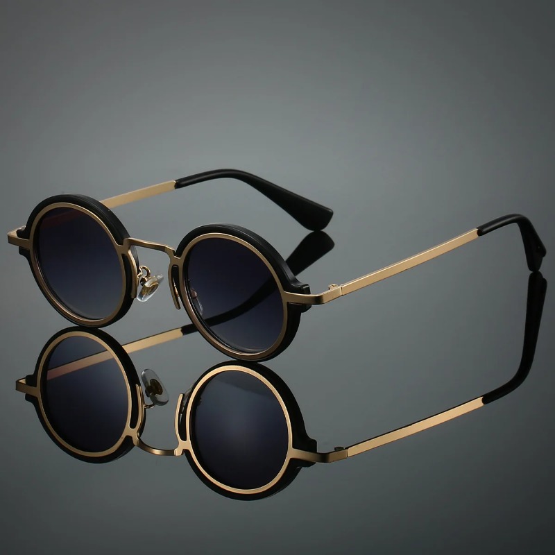 남성용 새로운 레트로 금속 라운드 프레임 선글라스 고품 - Women'S Fashion Eyeglass Frames 리뷰 및 가격