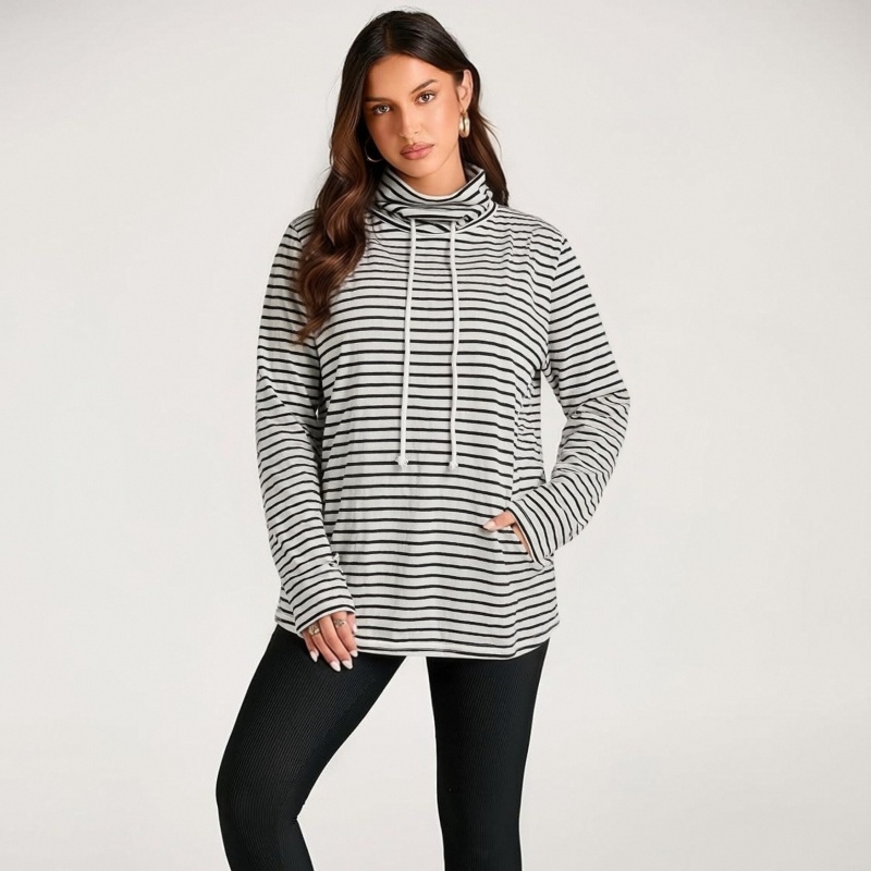 여성용 플러스 사이즈 패셔너블 캐주얼 스웨트셔츠 블랙  - Women'S Fashion Hoodies 리뷰 및 가격