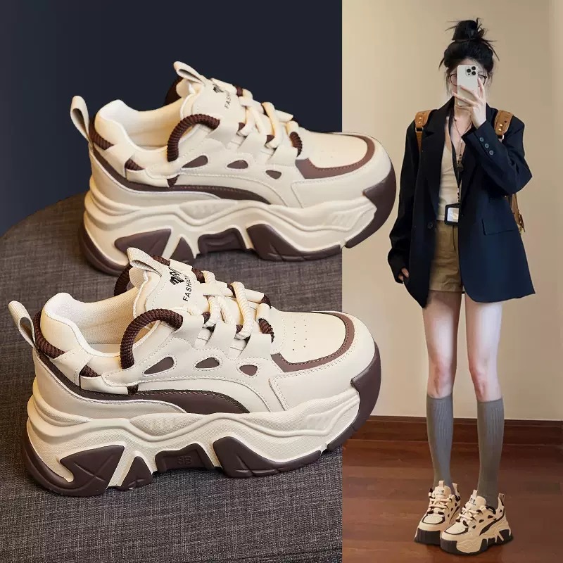 2026년 신상 여성용 가죽 키높이 슈즈, 캐주얼 패션 - Sneakers Fashion Women 리뷰 및 가격