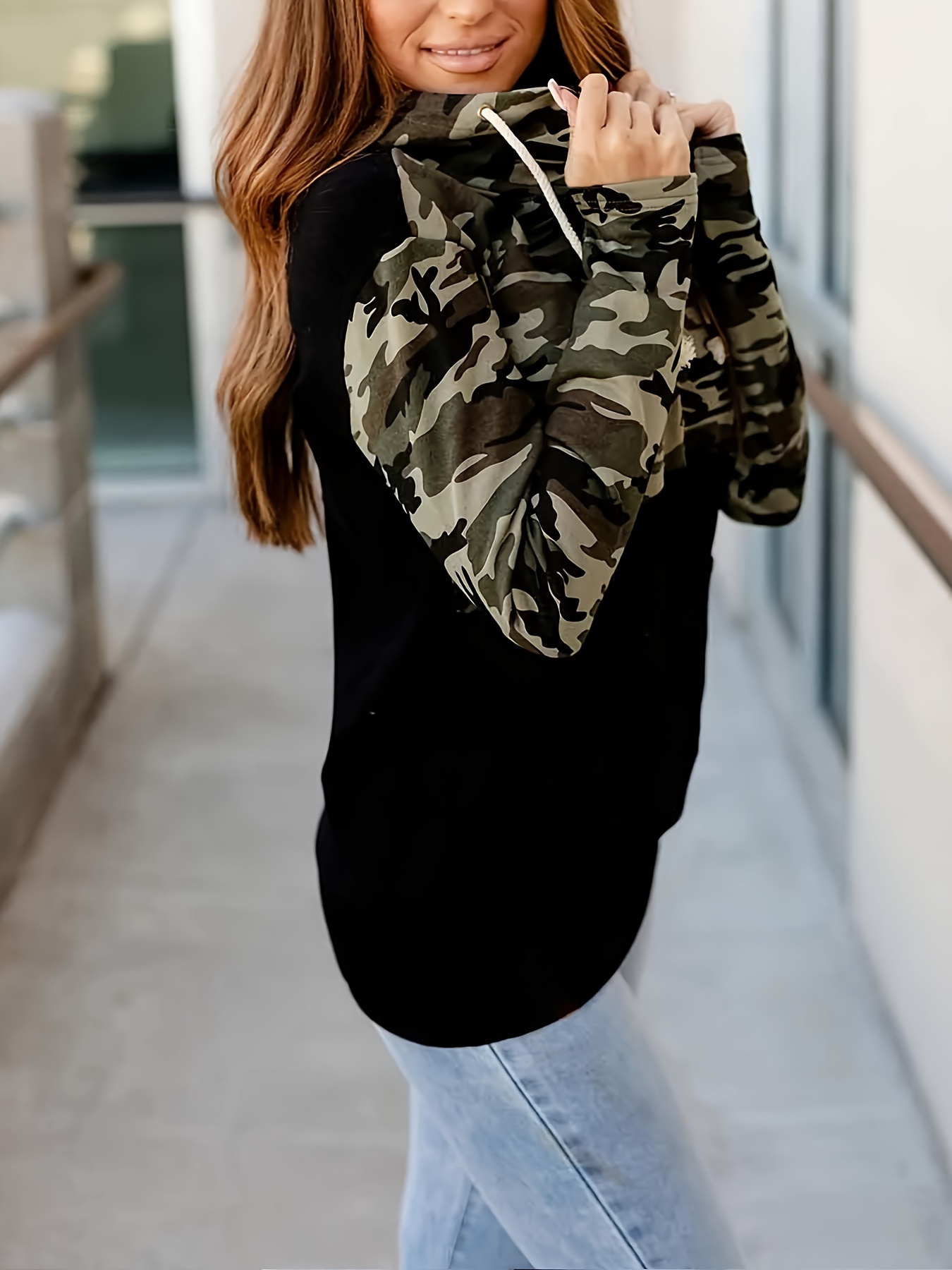 플러스 사이즈 1XL-5XL 여성 패션 드로우 스트링  - Women'S Fashion Hoodies 리뷰 및 가격